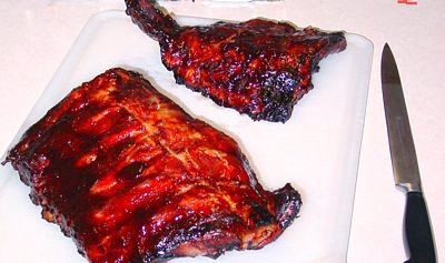 Ribs just out of the oven.