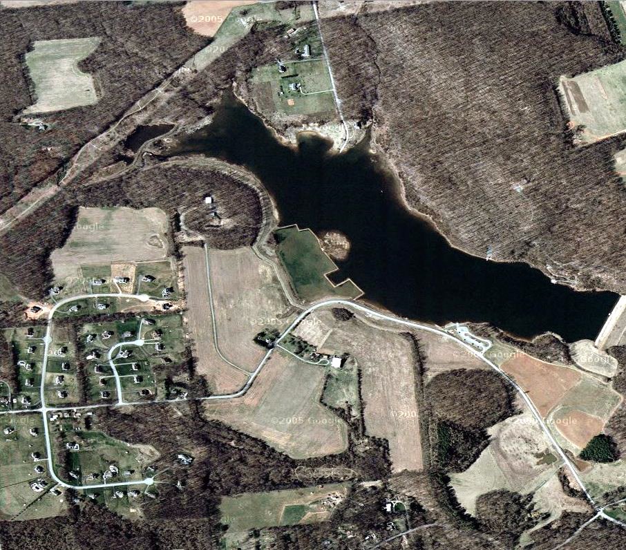 Satellite picture of Chamber's Lake in Coatesville, PA