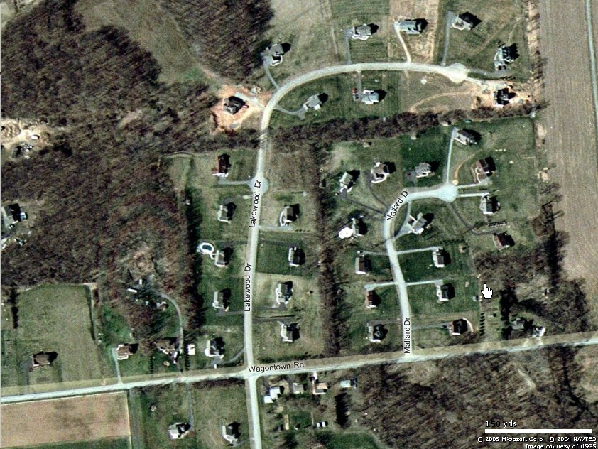 Satellite picture of Lakewood Drive in Coatesville, PA