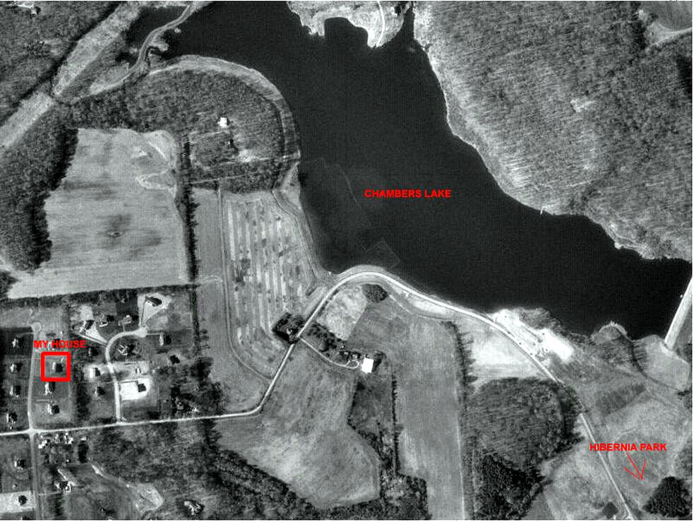 Satellite picture of Chamber's Lake in Coatesville, PA