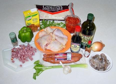 Ingredients for Jambalaya