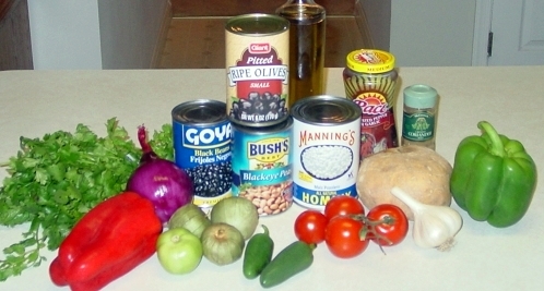 Ingredients for Craig's Texas Caviar