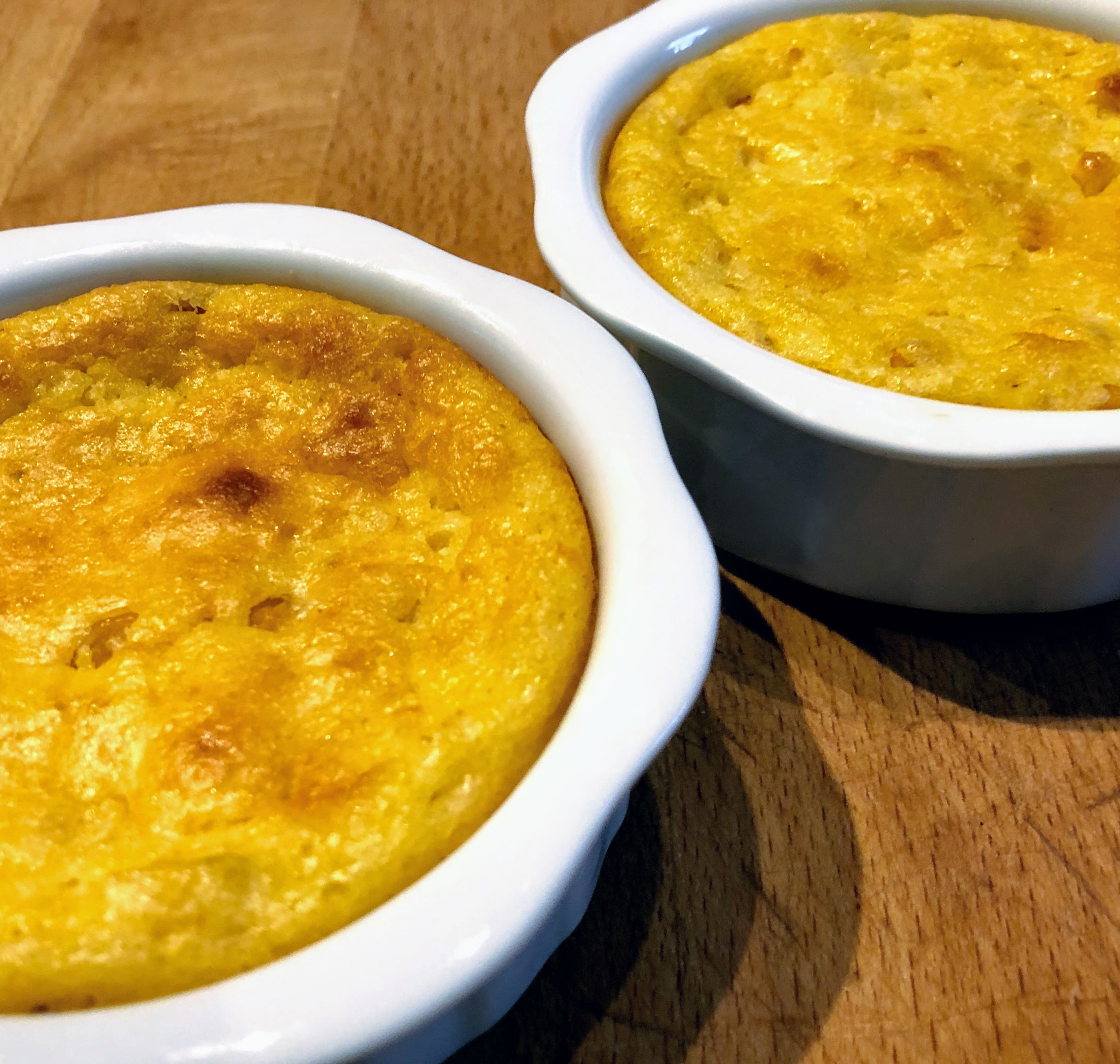 Individual servings of Corn Casserole