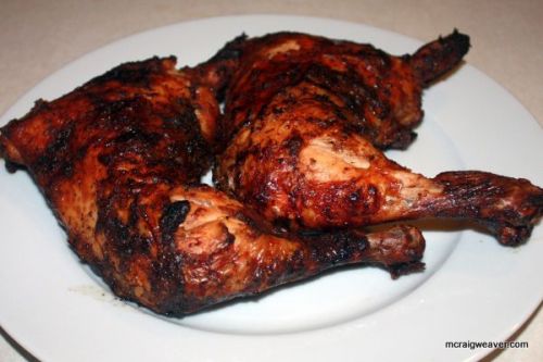 Grilled Chicken Legs with carmelization and some charing