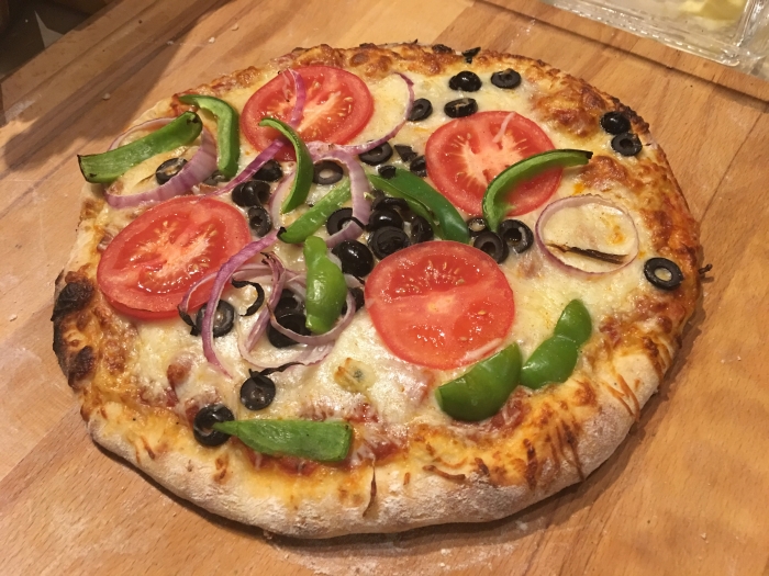 Pizza, with a nice crust